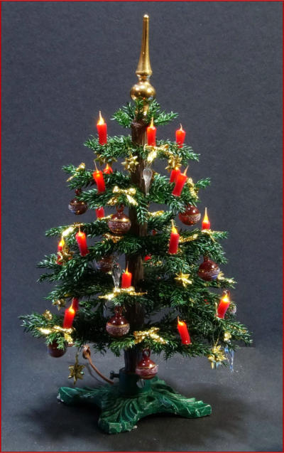 Christmas tree with LED wax candles